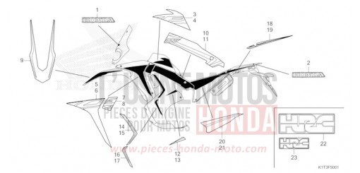 MARK/STRIPE (CRF250LR/LRA,CRF300LR/LRA) CRF300LRAM de 2021